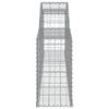 vidaXL Gabion Basket Set of 11 Silver Galvanized Iron Large Tough