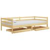 vidaXL Day Bed Drawer Natural Solid Pine Wood Medium Day Bed Drawer