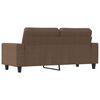 vidaXL 2-Seater Sofa Brown Polyester Fabric, Metal, Textilene Medium