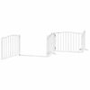 vidaXL Dog Gate Set of 12 White Poplar Wood 378 in Total length