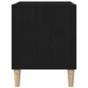 vidaXL Record Cabinet Black oak 33.27 x 14.96 x 18.90 in