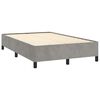 vidaXL Box Spring Bed with Mattress Light grey, White
