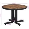 vidaXL Coffee Table Natural teak, black Reclaimed teak wood, iron
