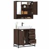 vidaXL Bathroom Furniture Set Brown Oak Engineered Wood, Metal Medium