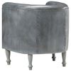vidaXL Tub Chair Gray Real Leather