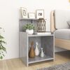 vidaXL Bed Cabinet Concrete grey Engineered wood 15.7 x 13.8 x 23.6 in