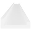 vidaXL Wall Shelf Set of 2 White MDF 45.3 x 3.5 x 1.2 in Wall mounting