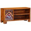 vidaXL TV Cabinet Multicolor Solid Acacia wood, Engineered wood 35.4 in