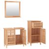 vidaXL Bathroom Furniture Set Walnut Solid walnut wood, acrylic Medium