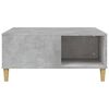 vidaXL Coffee Table Concrete gray Engineered wood, solid eucalyptus wood