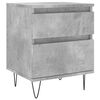 vidaXL Bedside Cabinet Set of 2 Concrete Grey Engineered wood, metal