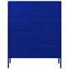 vidaXL Chest Of Drawer Navy Blue Steel Medium Levelers