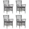 vidaXL 5 Piece Patio Dining Set Gray
