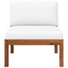 vidaXL Garden Lounge Set Cream White Solid acacia wood Medium Modular