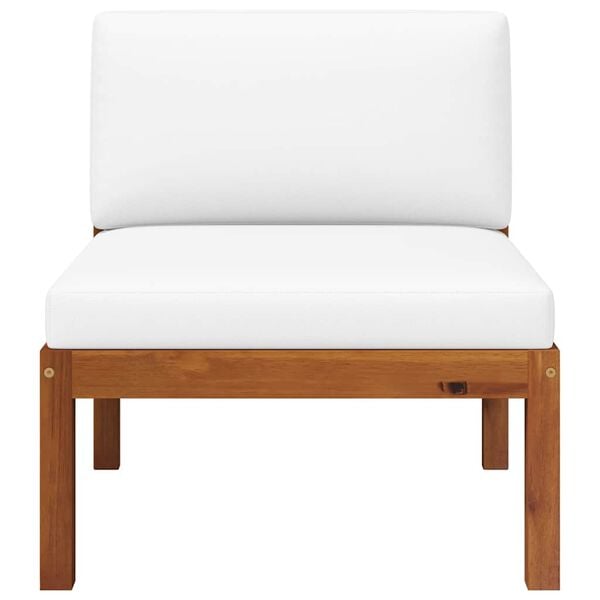 vidaXL Garden Lounge Set Cream White Solid acacia wood Medium Modular