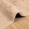 vidaXL Shaggy Rug Beige 100% Polyester 51.2 x 78.7 in Non-slip
