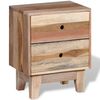 vidaXL Bedside Cabinet Beige Solid reclaimed wood Small Storage