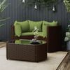 vidaXL Patio Lounge Set Set of 4 Brown