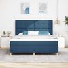 vidaXL Box Spring Bed with Mattress Blue 70.9" x 78.7" fabric
