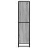 vidaXL Bookcase Grey Sonoma Engineered Wood, Metal Medium Bookcase