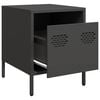 vidaXL Bedside Cabinet Set of 2 Black Cold-rolled steel