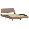 vidaXL Bed Frame Cappuccino Faux leather Double Modern Bed Furniture