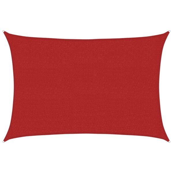 vidaXL Sunshade Sail 1.75 oz/ft&sup2; Red 8.2x11.5' HDPE