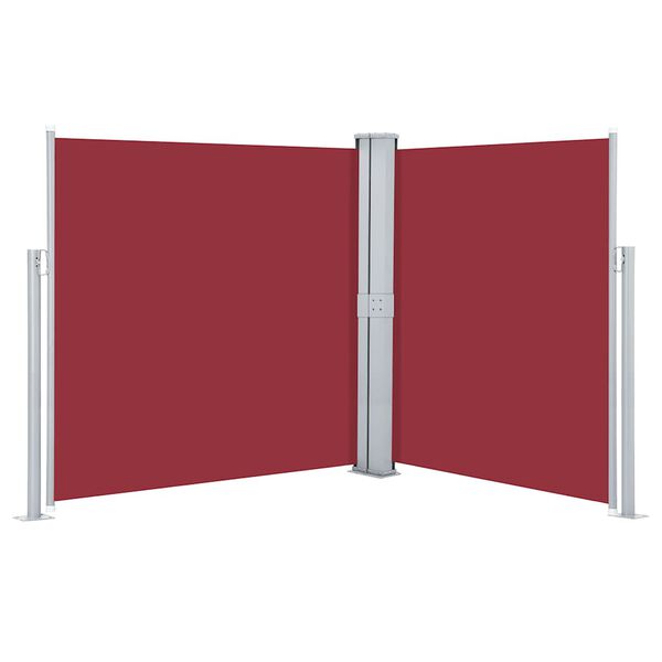 vidaXL Side Awning Red Polyester with PU coating 63 x 236.2 in