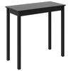 vidaXL Kitchen Table Black MDF, Pine Wood 45.3 x 21.7 x 42.1 in