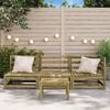 vidaXL Garden Sofa Natural Pine Impregnated Pine Wood Large Modular