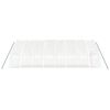 vidaXL Greenhouse White Polyethylene, Galvanized Steel Large