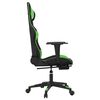 vidaXL Gaming Chair Black and Green Faux Leather, Metal, Plywood, Foam