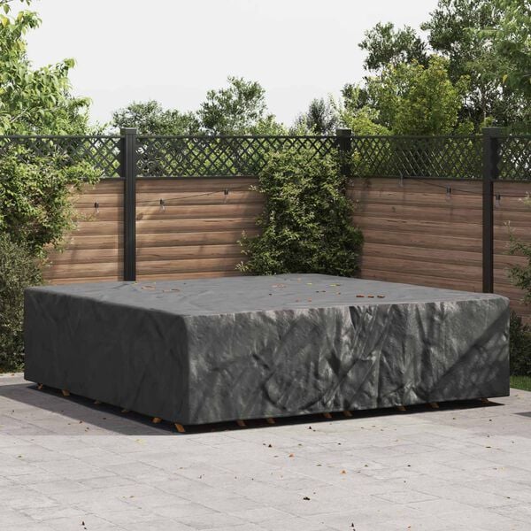 vidaXL Furniture Cover Plain Black 102.36 x 102.36 x 35.43 in 600D