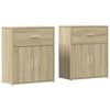 vidaXL Sideboards 2 pcs Sonoma Oak 23.6"x12.2"x27.6" Engineered Wood