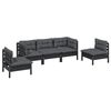 vidaXL Garden Lounge Set Black, Anthracite
