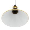 vidaXL Pendant Lamp Gloss Yellow Metal Medium Height-Adjustable