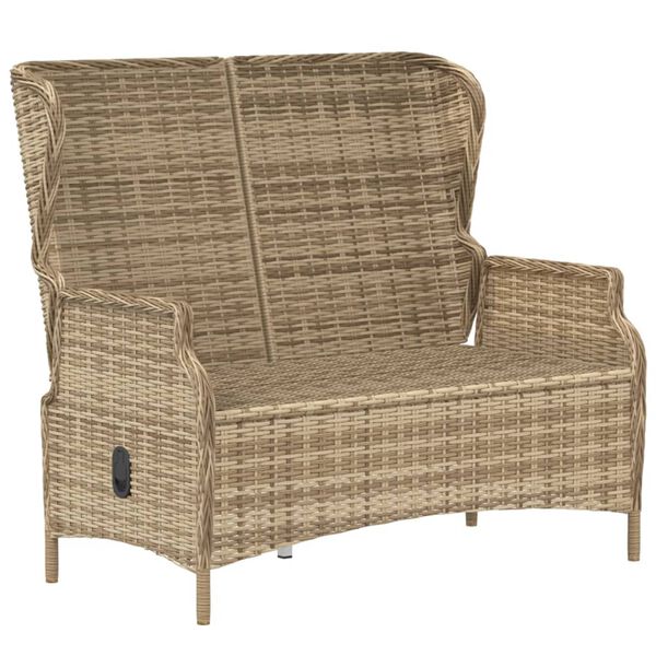 vidaXL 2-seater Garden Bench Brown and Gray