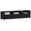 vidaXL TV Cabinet Black Oak 59.06 x 11.81 x 17.52 in Engineered Wood