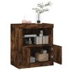 vidaXL Sideboard with LED Lights Smoked Oak 23.8"x14.6"x26.4"