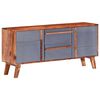 vidaXL Sideboard Gray and natural Solid wood Medium Sideboard