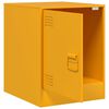 vidaXL Bedside Cabinet Set of 2 Mustard Yellow Cold-Rolled Steel Medium