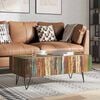 vidaXL Coffee Table Multicolor Solid reclaimed wood and iron Medium