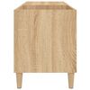 vidaXL Record Cabinet Sonoma oak Engineered wood, solid eucalyptus wood