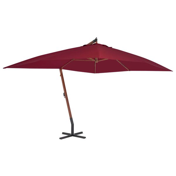 vidaXL Cantilever Garden Parasol Bordeaux red