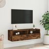 vidaXL TV Wall Cabinet Smoked oak Engineered wood Medium TV Wall Cabinet