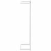 vidaXL Towel Rack White Steel Medium Towel Rack Rectangular Modern