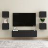 vidaXL TV Cabinet Black Engineered wood Small TV Cabinet Rectangular