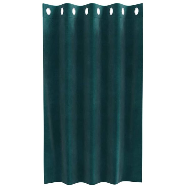 vidaXL Blackout Curtains 2 pcs Dark Green 55.12 x 55.12 in Velvet