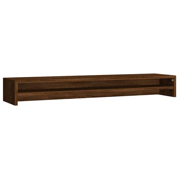 vidaXL Monitor Stand Brown Oak 39.4"x9.4"x5.1" Engineered Wood