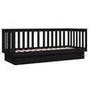 vidaXL Day Bed Black Solid pine wood Single